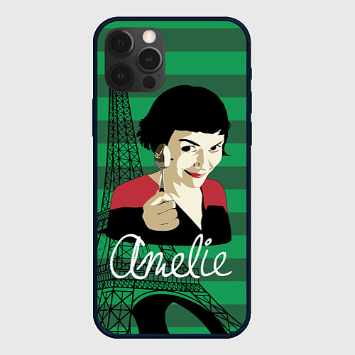 Чехол iPhone 12 Pro Amelie / 3D-Черный – фото 1