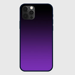 Чехол для iPhone 12 Pro Ночной градиент Фиолетовый, цвет: 3D-черный