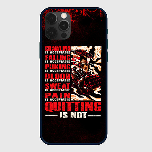 Чехол iPhone 12 Pro Агрессия Луффи One Piece / 3D-Черный – фото 1