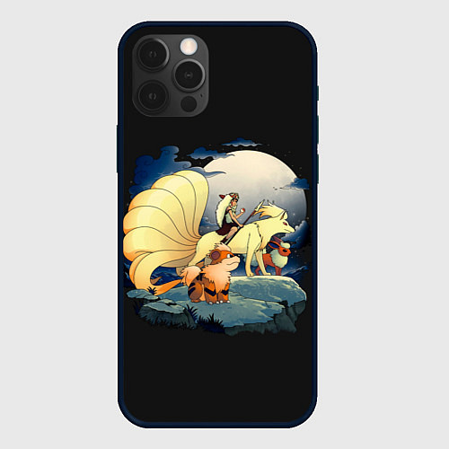 Чехол iPhone 12 Pro Принцесса Мононоке х Покемоны / 3D-Черный – фото 1
