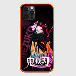 Чехол для iPhone 12 Pro Незуко Камадо Kimetsu no aiba, цвет: 3D-красный