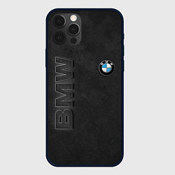 Чехол для iPhone 12 Pro BMW LOGO AND INSCRIPTION, цвет: 3D-черный