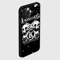 Чехол для iPhone 12 Pro Кукрыниксы черепа, цвет: 3D-черный — фото 2