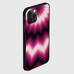 Чехол для iPhone 12 Pro Черно-пурпурный калейдоскоп, цвет: 3D-черный — фото 2