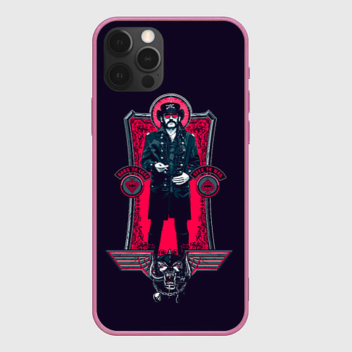Чехол iPhone 12 Pro King Lemmy / 3D-Малиновый – фото 1