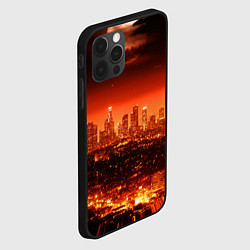 Чехол для iPhone 12 Pro Закат в Нью Йорке, цвет: 3D-черный — фото 2