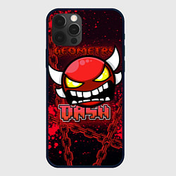 Чехол для iPhone 12 Pro Geometry Dash: Red Evil, цвет: 3D-черный