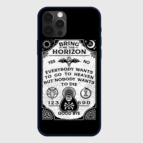 Чехол iPhone 12 Pro Bring Me the Horizon Уиджи / 3D-Черный – фото 1