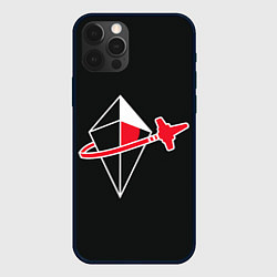 Чехол для iPhone 12 Pro Вокруг Атласа, цвет: 3D-черный