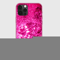 Чехол для iPhone 12 Pro Розовые Пузырьки, цвет: 3D-малиновый