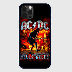 Чехол для iPhone 12 Pro ACDC HELLS BELLS, цвет: 3D-черный