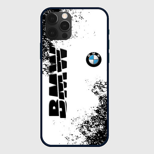 Чехол iPhone 12 Pro BMW БМВ РАЗРЕЗАННОЕ ЛОГО / 3D-Черный – фото 1