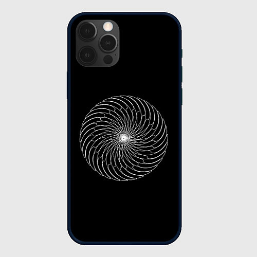 Чехол iPhone 12 Pro Абстрактный Круг / 3D-Черный – фото 1