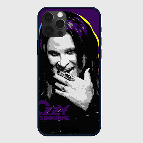 Чехол iPhone 12 Pro Ozzy Osbourne, Оззи Осборн / 3D-Черный – фото 1