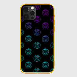 Чехол для iPhone 12 Pro PSG NEON ПСЖ НЕОН, цвет: 3D-желтый