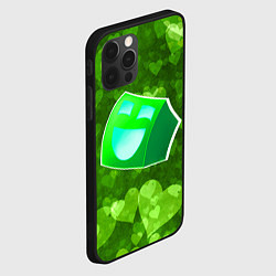 Чехол для iPhone 12 Pro Geometry Dash: Green Love Z, цвет: 3D-черный — фото 2