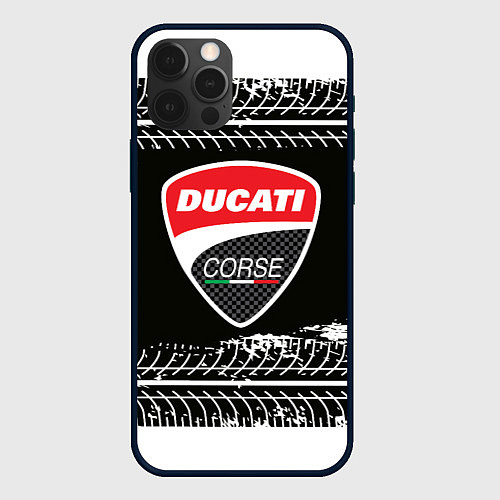 Чехол iPhone 12 Pro Ducati Дукати Z / 3D-Черный – фото 1