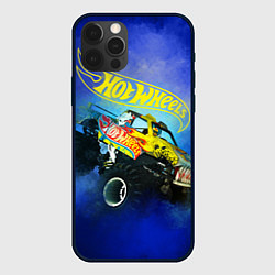 Чехол для iPhone 12 Pro Hot Wheels Хот Вилс, цвет: 3D-черный