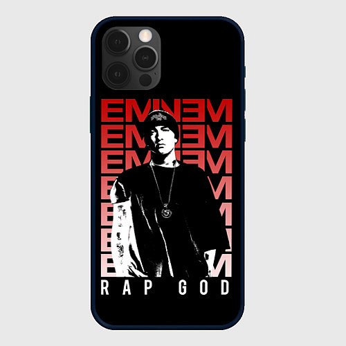 Чехол iPhone 12 Pro Рэп бог / 3D-Черный – фото 1