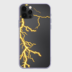 Чехол для iPhone 12 Pro Яркая молния, цвет: 3D-светло-сиреневый