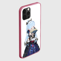 Чехол для iPhone 12 Pro КАМИСАТО АЯКА КРИО, цвет: 3D-малиновый — фото 2