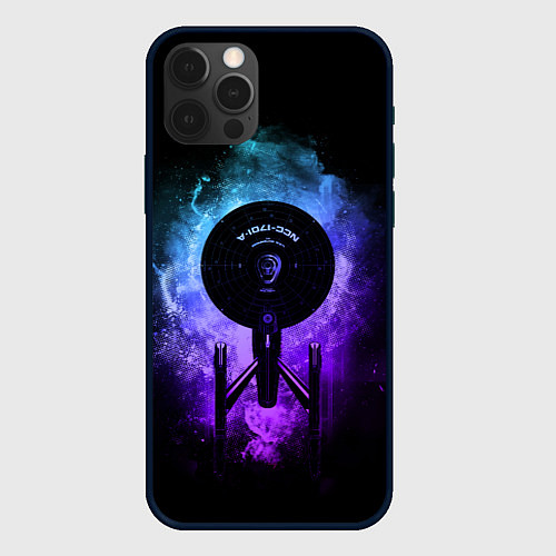 Чехол iPhone 12 Pro Star Trek, USS Enterprise / 3D-Черный – фото 1