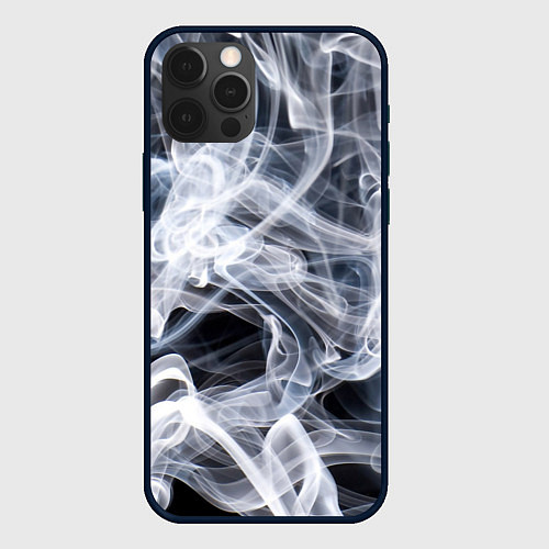 Чехол iPhone 12 Pro Графика дыма / 3D-Черный – фото 1