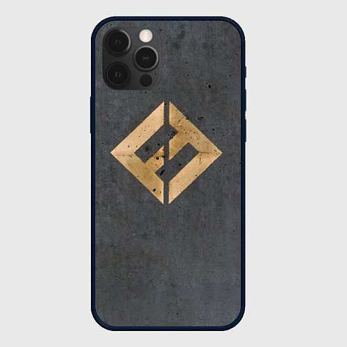 Чехол iPhone 12 Pro Concrete and Gold - Foo Fighters / 3D-Черный – фото 1