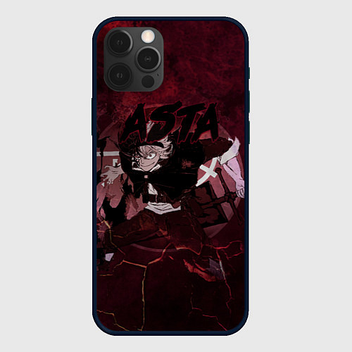 Чехол iPhone 12 Pro Аста Черный клевер Red style / 3D-Черный – фото 1