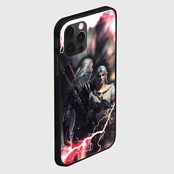 Чехол для iPhone 12 Pro Цирилла Геральт, цвет: 3D-черный — фото 2