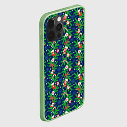 Чехол для iPhone 12 Pro Новогодние Игрушки на Ёлке, цвет: 3D-салатовый — фото 2