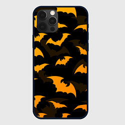 Чехол iPhone 12 Pro ЛЕТУЧИЕ МЫШИ НОЧЬ ХЕЛЛОУИН HALLOWEEN NIGHT BATS