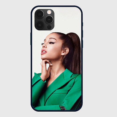 Чехол iPhone 12 Pro Ариана в зелёном / 3D-Черный – фото 1