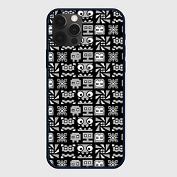 Чехол для iPhone 12 Pro Geometry Dash: Cubes, цвет: 3D-черный