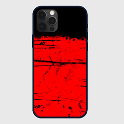 Чехол для iPhone 12 Pro КРАСНЫЙ ГРАНЖ RED GRUNGE, цвет: 3D-черный