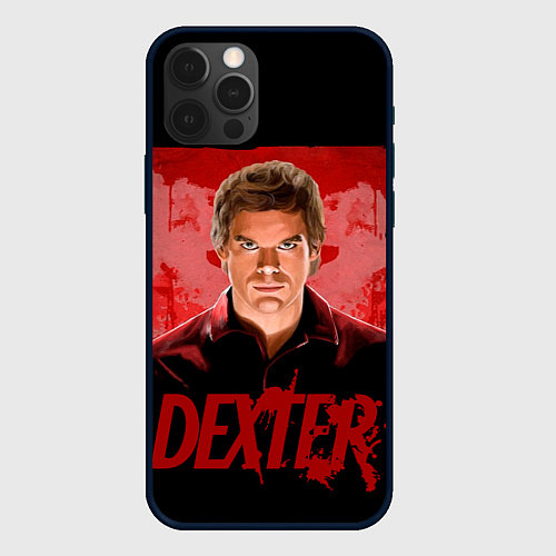 Чехол iPhone 12 Pro Dexter Декстер портрет постер / 3D-Черный – фото 1