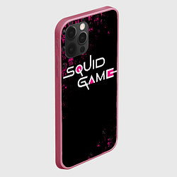 Чехол для iPhone 12 Pro Игра в кальмара: Логотип, цвет: 3D-малиновый — фото 2