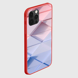 Чехол для iPhone 12 Pro Треугольники для тебя, цвет: 3D-красный — фото 2