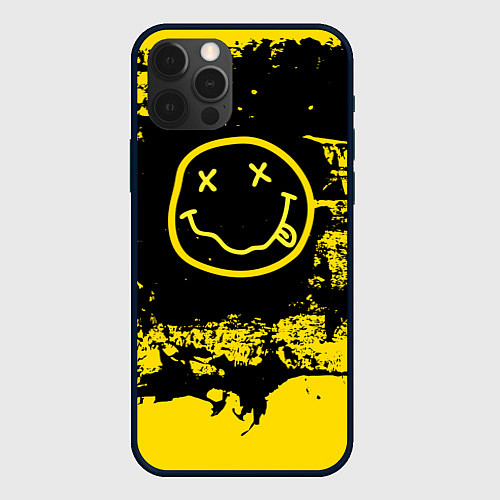 Чехол iPhone 12 Pro Нирвана Гранж Nirvana Smile / 3D-Черный – фото 1