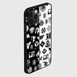 Чехол для iPhone 12 Pro DESTINY LOGOBOMBING ЧЁРНО БЕЛОЕ, цвет: 3D-черный — фото 2