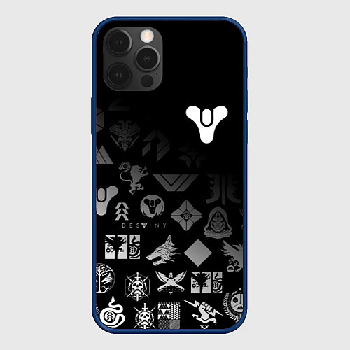 Чехол iPhone 12 Pro DESTINY LOGOBOMBING / 3D-Тёмно-синий – фото 1