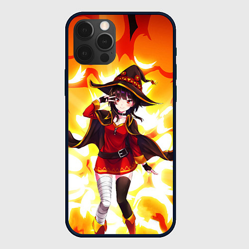 Чехол iPhone 12 Pro MeguminKonoSuba / 3D-Черный – фото 1