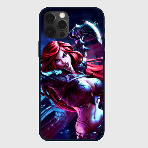 Чехол iPhone 12 Pro Катарина League of legends / 3D-Черный – фото 1