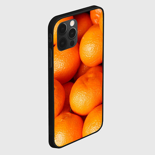 Чехол iPhone 12 Pro Мандаринчик чик / 3D-Черный – фото 2