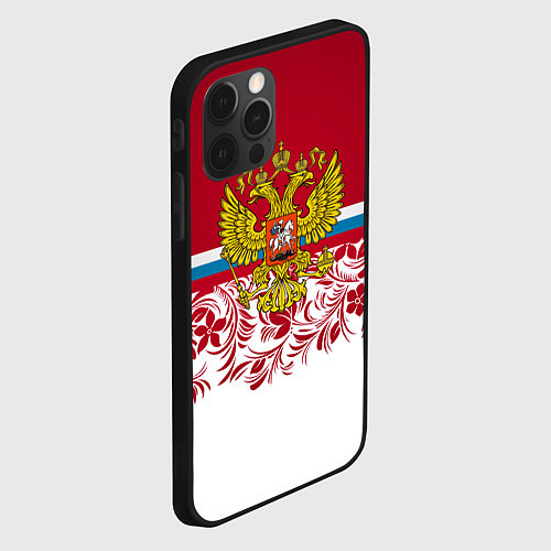 Чехол iPhone 12 Pro Российский герб / 3D-Черный – фото 2