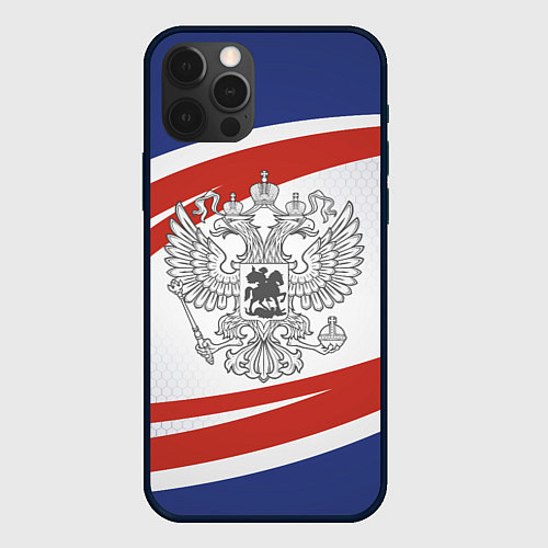 Чехол iPhone 12 Pro Герб России / 3D-Черный – фото 1