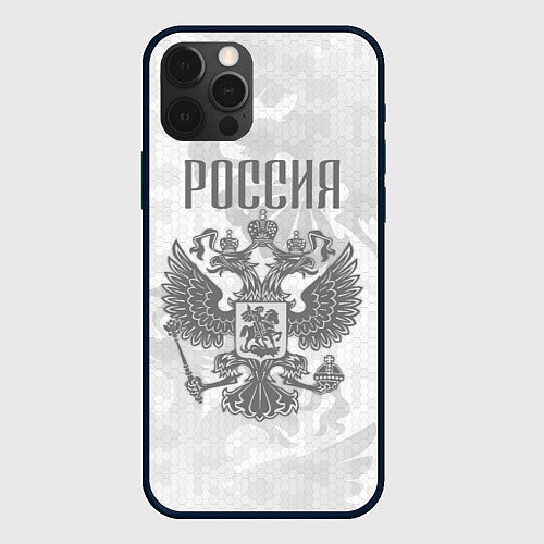 Чехол iPhone 12 Pro Герб России / 3D-Черный – фото 1