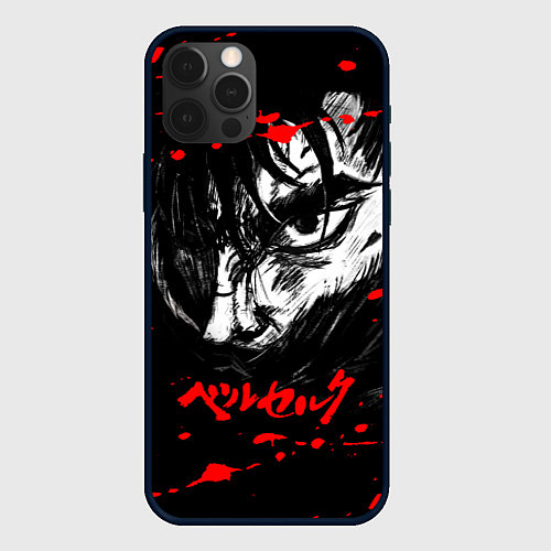 Чехол iPhone 12 Pro ГАТС БЕРСЕРК BERSERK / 3D-Черный – фото 1