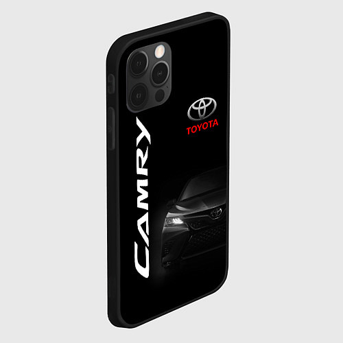 Чехол iPhone 12 Pro Черная Тойота Камри / 3D-Черный – фото 2