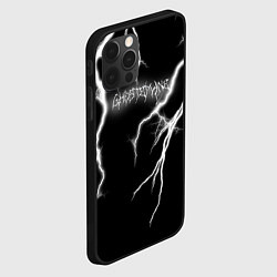 Чехол для iPhone 12 Pro GHOSTEMANE Lightning Гостмейн Молния Надпись, цвет: 3D-черный — фото 2